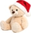 Teddy bear in a Santa hat